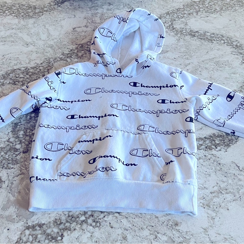Boys white champion hoodie